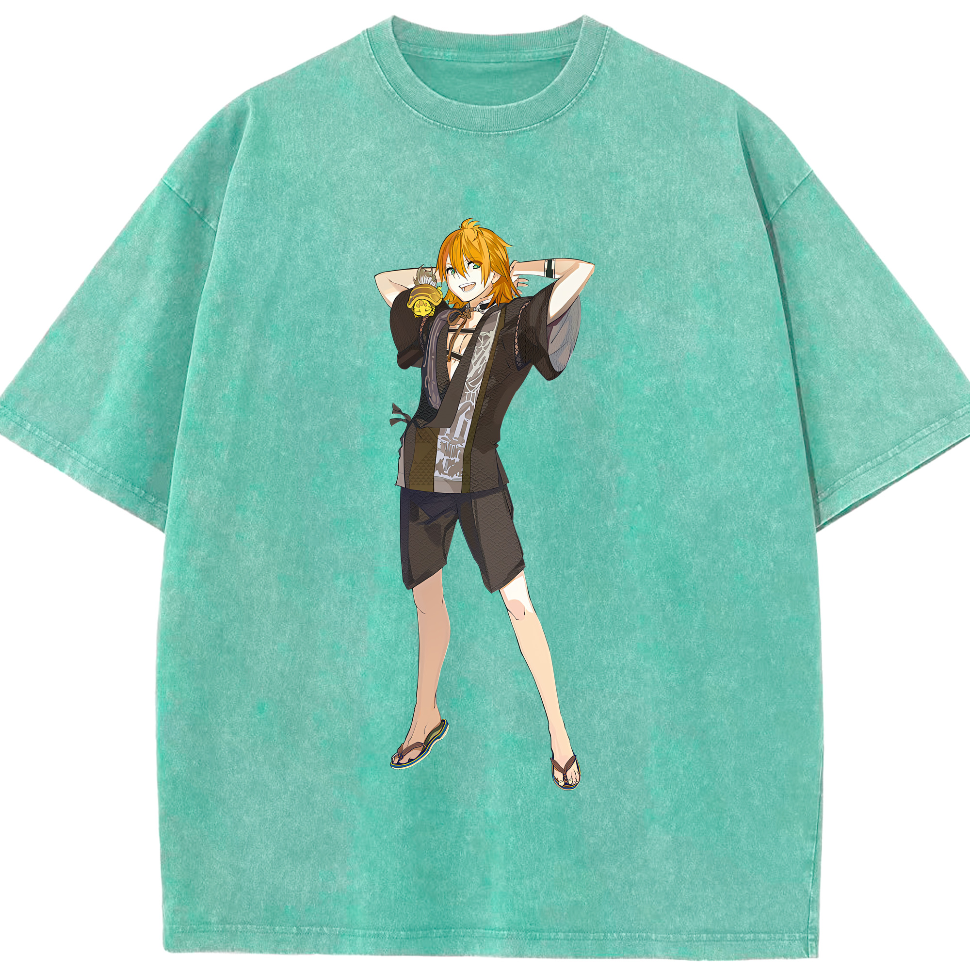 （画像用） 刀剣乱舞 Touken Ranbu 綿100% ヴィンテージ風 半袖Tシャツ（フロントプリント）
